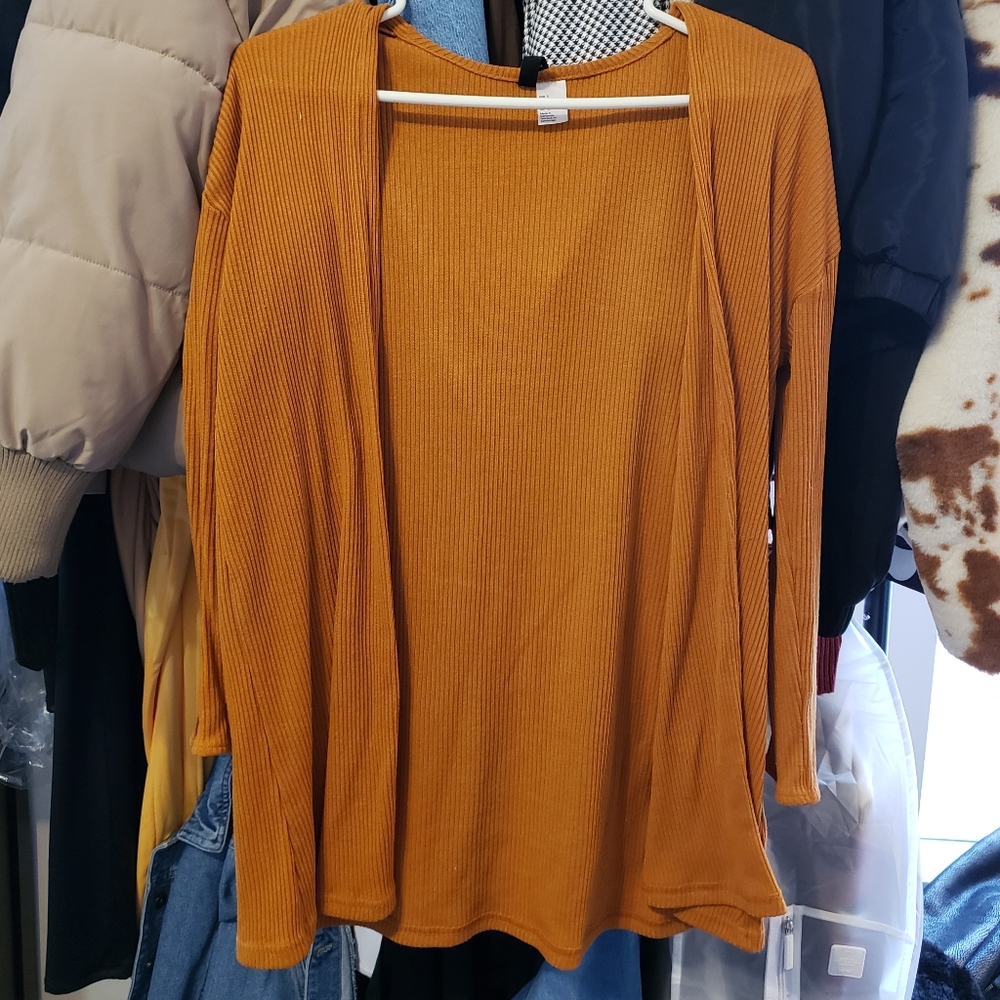Honey Mustard & Emerald Green Cardigan